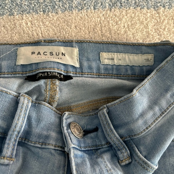 Women's Distressed Blue Jeans - Picture 2 of 2